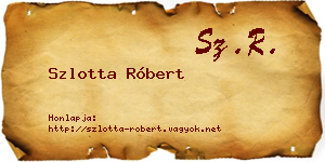 Szlotta Róbert névjegykártya